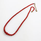 Antique Red Coral Graduated Necklace
