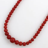 Antique Red Coral Graduated Necklace