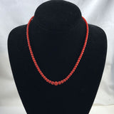 Antique Red Coral Graduated Necklace