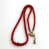 Antique Red Coral Graduated Necklace