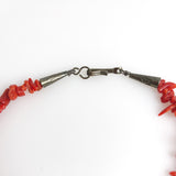 Native American Red Branch Coral Sterling Necklace