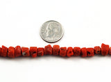 Italian Red Coral Rondelle Strands - All Natural