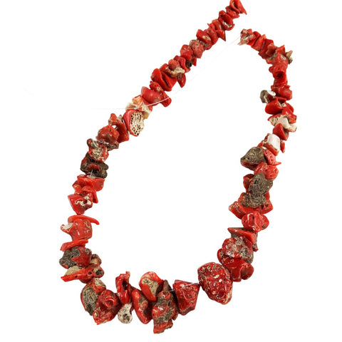 Italian Red Coral Nugget Beads Natural Antique