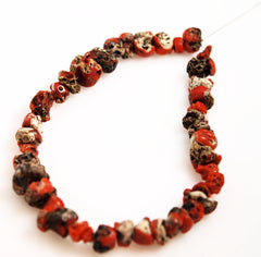 Italian Red Coral Nugget Beads Natural Antique