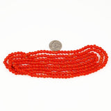 Red Round Glass Trade Beads 4.5mm
