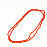 Faux Red Coral Round Glass Trade Beads 4.5mm