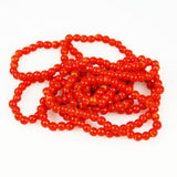Red Coral Round Glass Trade Beads 4.5mm