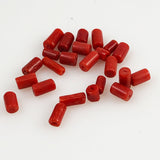 Red Coral Italian Oxblood Tube Beads 