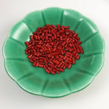 Red Coral Italian Oxblood Tube Beads 