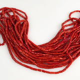 Italian Oxblood Red Coral Heishi Beads