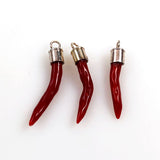 Italian Red Coral & Sterling Pendants