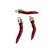 Italian Red Coral & Sterling Pendants