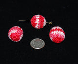 Red Crochet Beads (6)