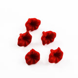 Red Flower Cup Beads Plastic
