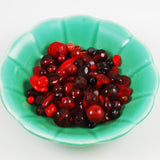 red glass beads