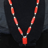 Red Glass African Trade Bead Necklace