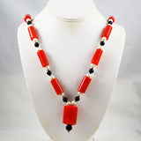 Red Glass African Trade Bead Necklace
