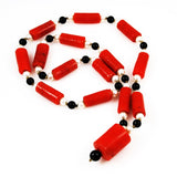 Red Glass African Trade Bead Necklace