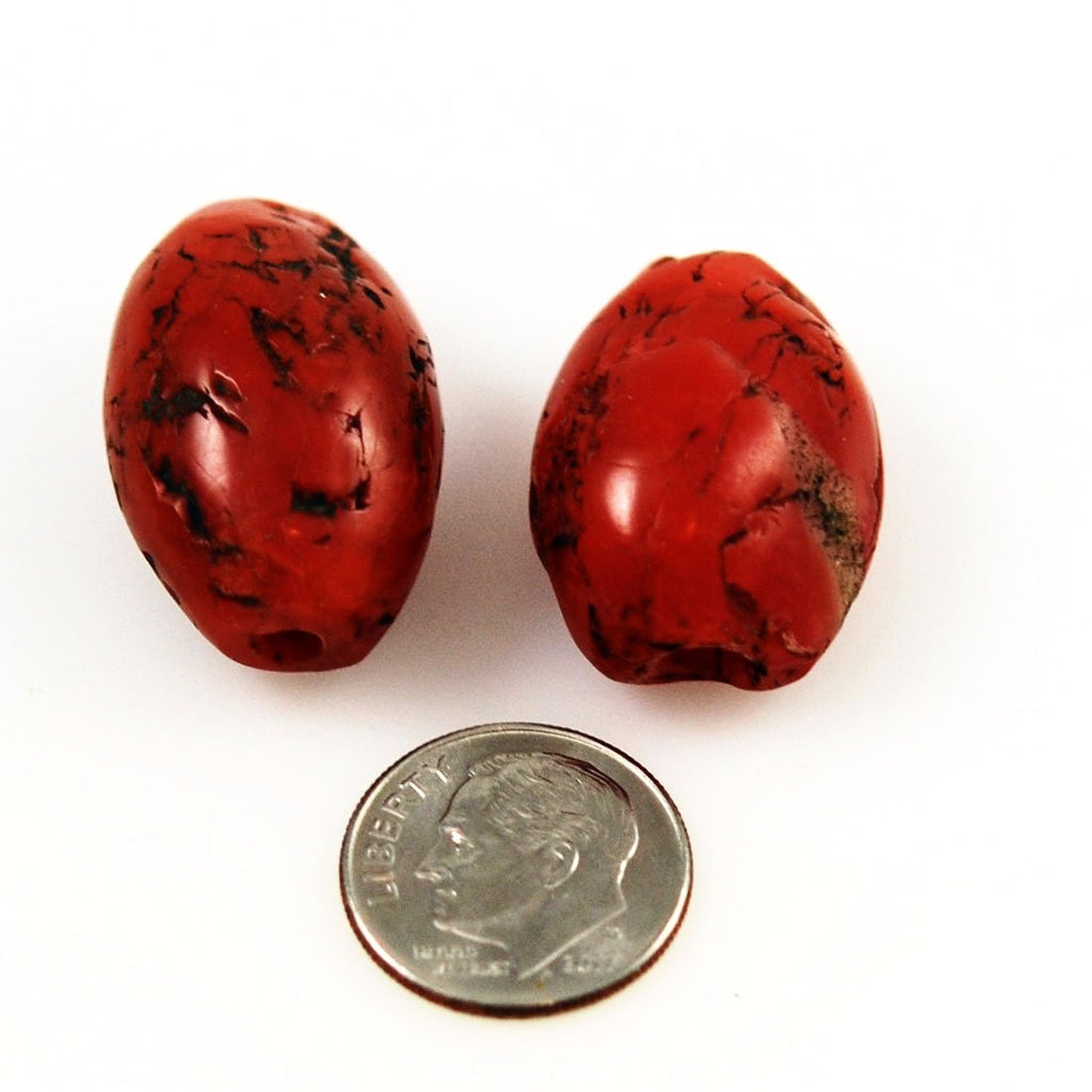 Ancient Red Jasper African Trade Beads 