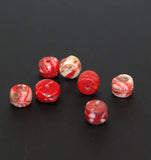 African Trade Beads Kancamba Red & White Glass