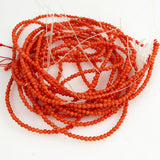 Red Coral Round Beads Strands 3mm