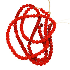 African Trade Red Prosser Beads 6 & 7mm