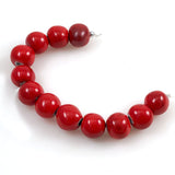 Red Raku Ceramic Beads 15mm