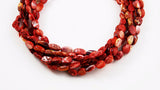 Red Spiny Oyster Shell Oval Beads 