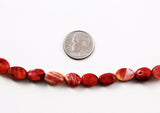 Red Spiny Oyster Shell Oval Beads 