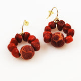Vintage red coral earrings