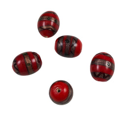Red Lamp Work Wedding Cake Beads (2)