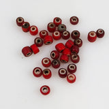 Antique African Trade Red White Heart Beads