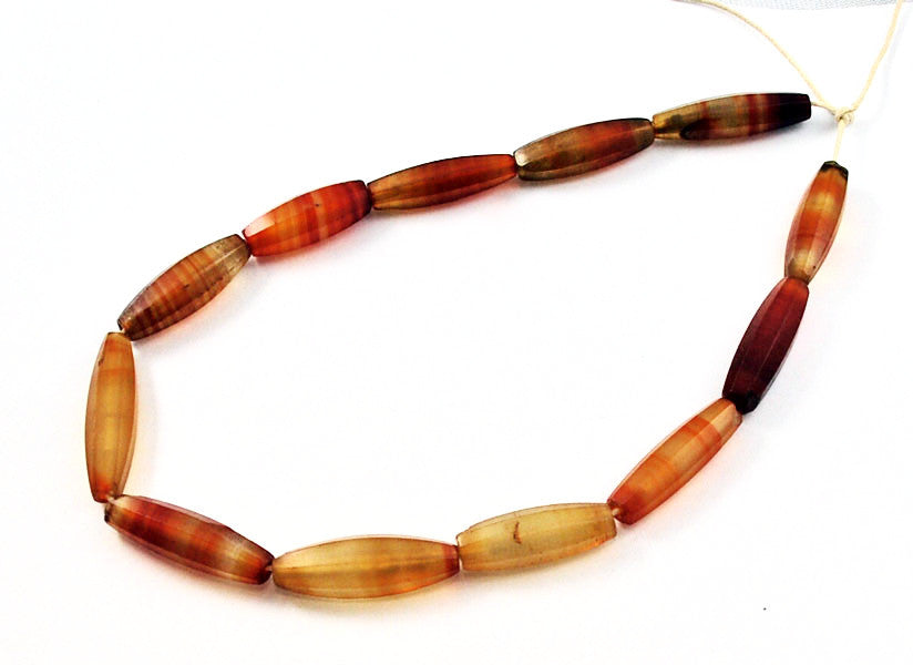 Red Agate Trade Beads Cut in Germany