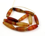 Red Agate Trade Beads Cut in Germany