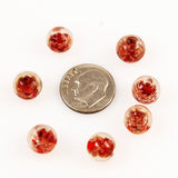 Red Venetian Glass Beads 9mm Vintage