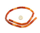 Red Aventurine Gemstone Tube Strand