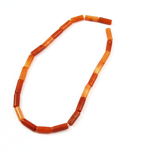 Red Aventurine Gemstone Tube Strand