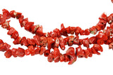 Italian Red Coral Chip Strands - All Natural