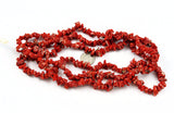 Italian Red Coral Chip Strands - All Natural