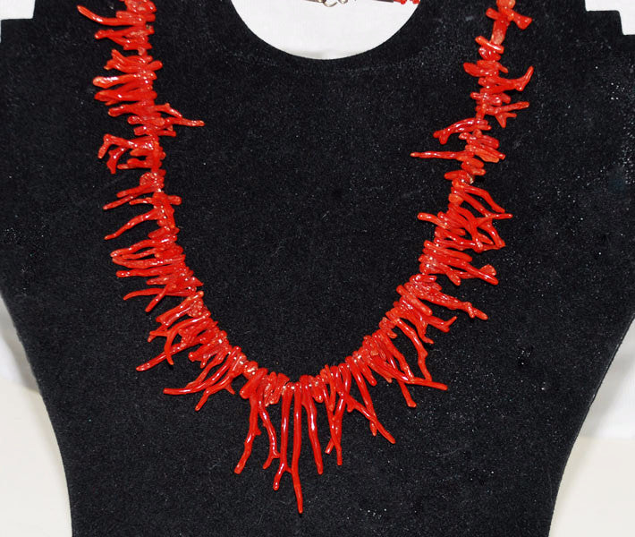 Native American Red Branch Coral Necklace – Estate Beads & Jewelry