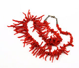 Native American Red Branch Coral Necklace