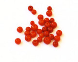 Half Drilled Italian Red Coral Rounds 