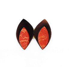 Red Coral and Horn Cabochons