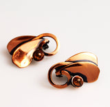 Renoir Copper Clip On Earrings
