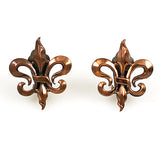 Renoir Copper Fleur de Lis Earrings