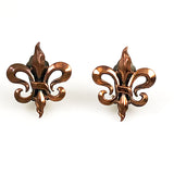 Renoir Copper Fleur de Lis Earrings