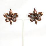 Renoir Copper Fleur de Lis Earrings