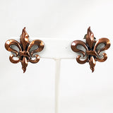 Renoir Copper Fleur de Lis Earrings