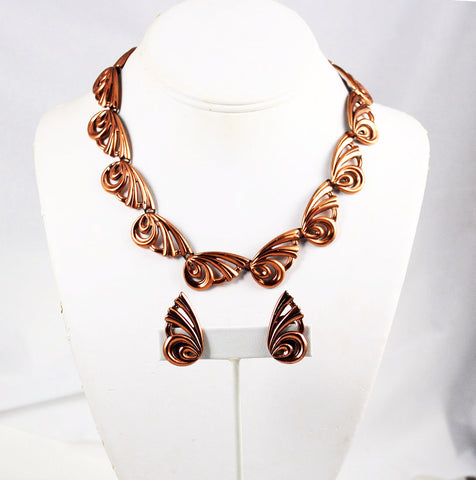 Renoir Copper Butterfly Necklace & Earrings