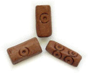 African Carved Resin or Paste Beads (24)
